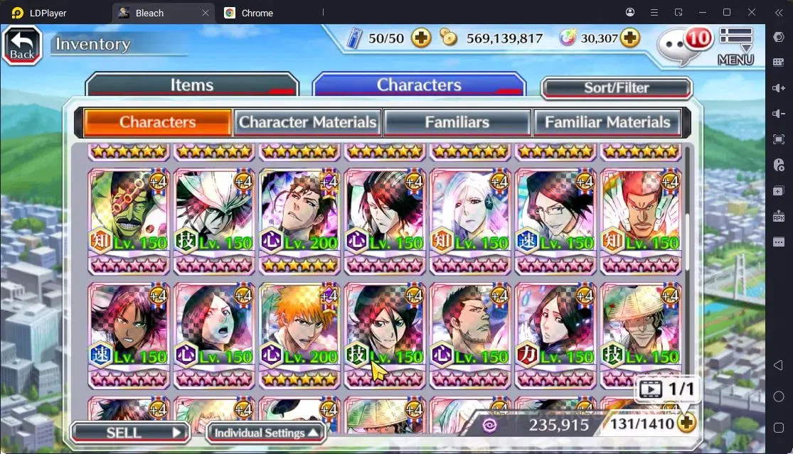 Bleach: Brave Souls Accounts High-End Global | 30.3K Orb+Story Part22 C533|Aizen 6TH Aniv,Byakuya FierceB,Ulquiora 12
