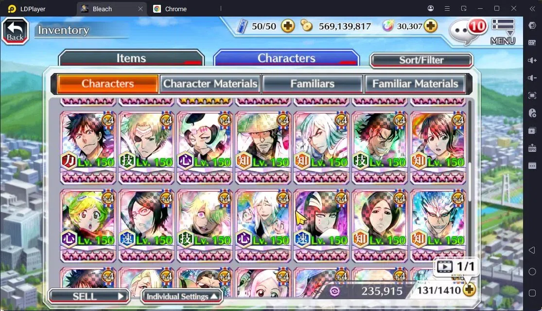 Bleach: Brave Souls Accounts High-End Global | 30.3K Orb+Story Part22 C533|Aizen 6TH Aniv,Byakuya FierceB,Ulquiora 13