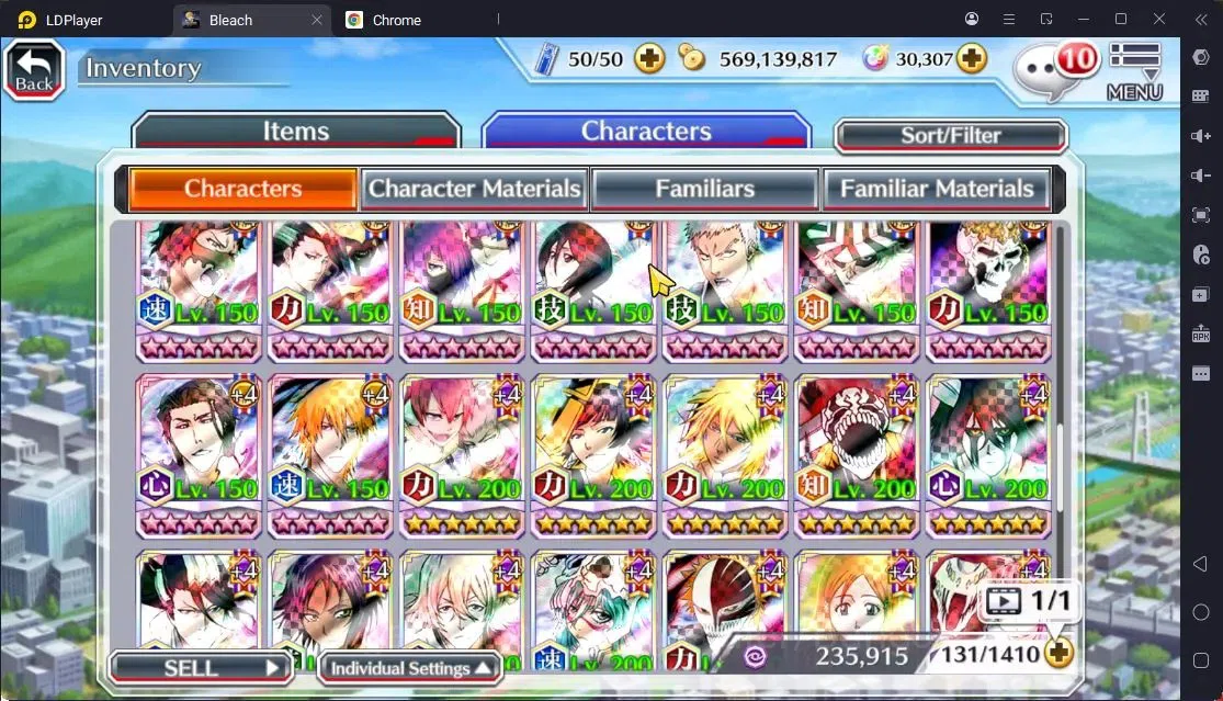Bleach: Brave Souls Accounts High-End Global | 30.3K Orb+Story Part22 C533|Aizen 6TH Aniv,Byakuya FierceB,Ulquiora 14