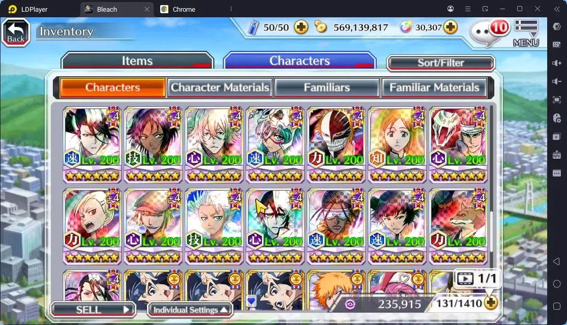 Bleach: Brave Souls Accounts High-End Global | 30.3K Orb+Story Part22 C533|Aizen 6TH Aniv,Byakuya FierceB,Ulquiora 15