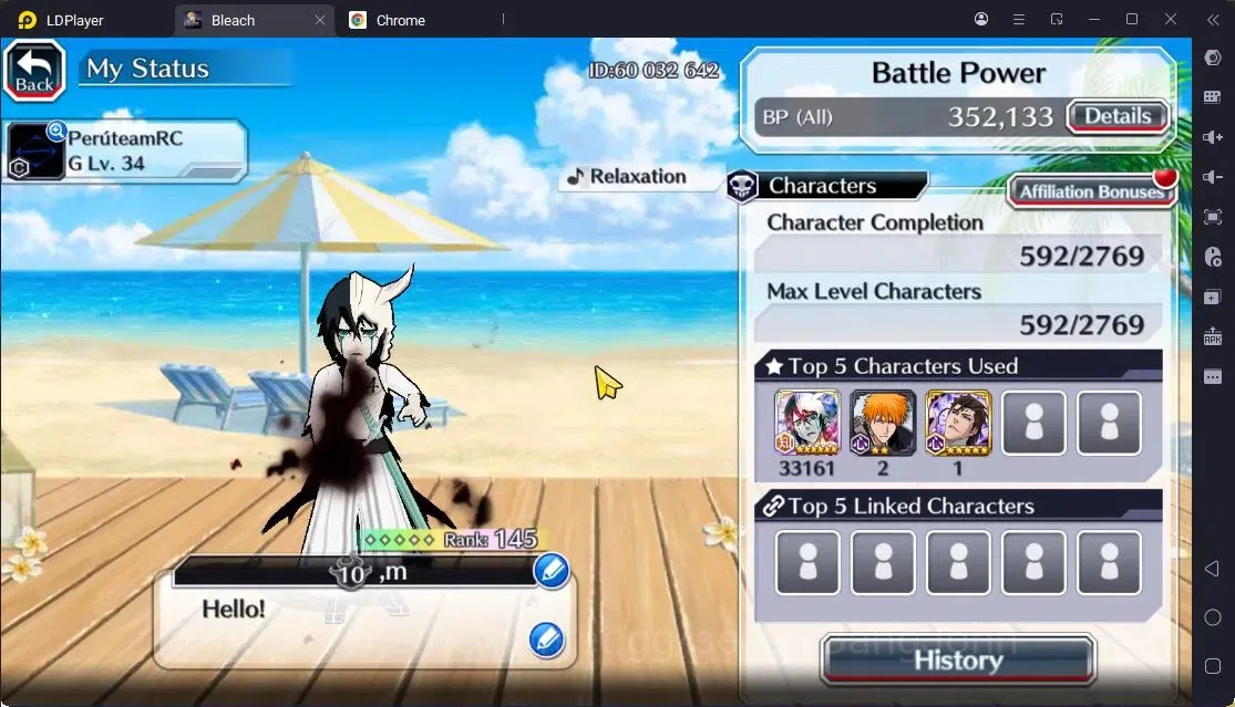 Bleach: Brave Souls Accounts High-End Global | 30.3K Orb+Story Part22 C533|Aizen 6TH Aniv,Byakuya FierceB,Ulquiora 3