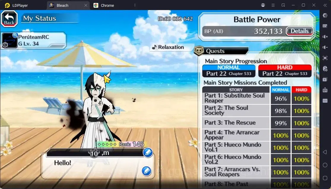 Bleach: Brave Souls Accounts High-End Global | 30.3K Orb+Story Part22 C533|Aizen 6TH Aniv,Byakuya FierceB,Ulquiora 4