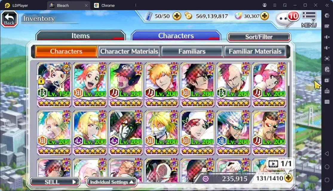 Bleach: Brave Souls Accounts High-End Global | 30.3K Orb+Story Part22 C533|Aizen 6TH Aniv,Byakuya FierceB,Ulquiora 9