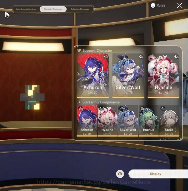 Honkai Star Rail Accounts Mid Game Asia|TL 59|5 Limited|(Silver Wolf 999,Hyacine)+Sign,Huohuo,Acheron,Fu Xuan|MC Female|Take 2