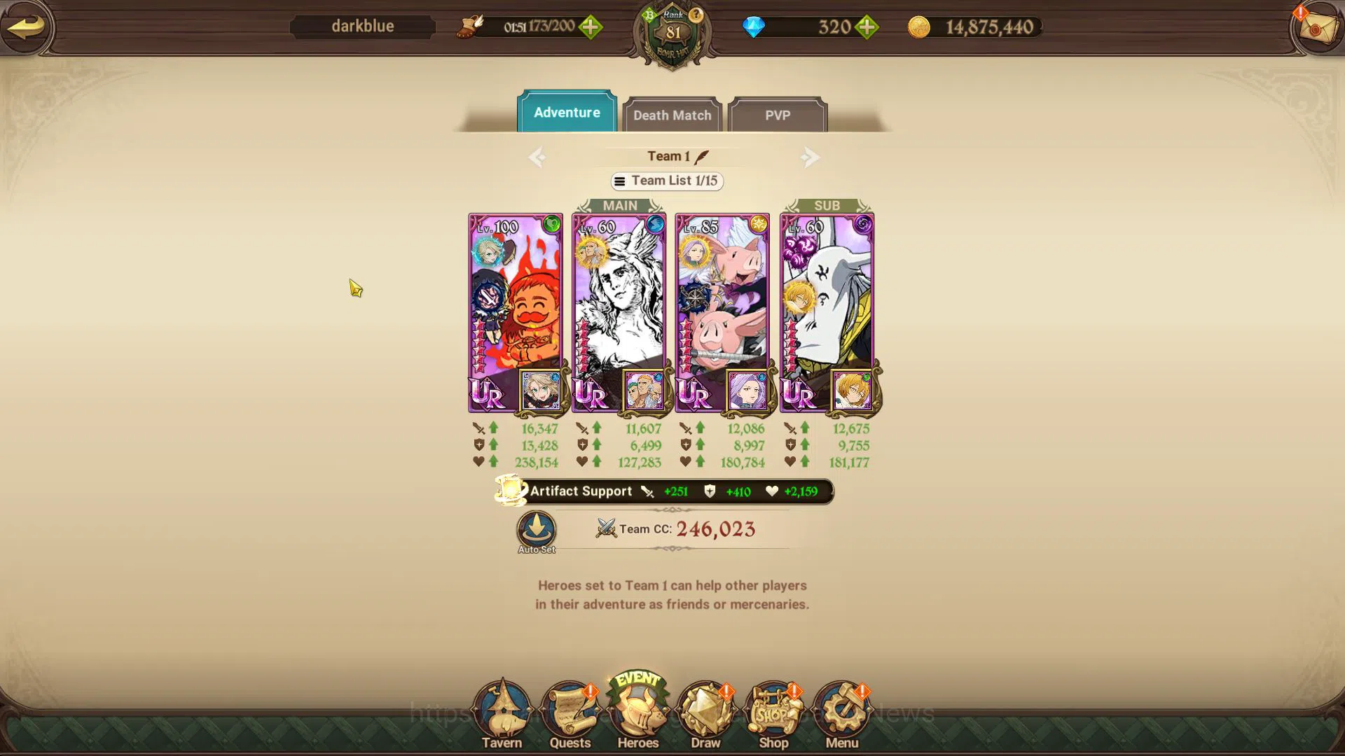 The Seven Deadly Sins: Grand Cross Accounts Midgame Global|3,2M CC|320 DM+100 LS|2 10