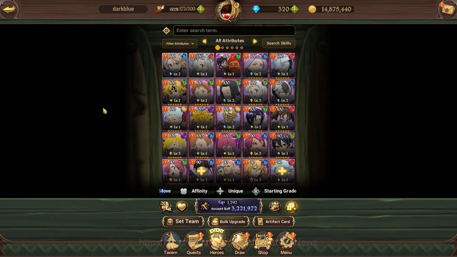 The Seven Deadly Sins: Grand Cross Accounts Midgame Global|3,2M CC|320 DM+100 LS|2 5