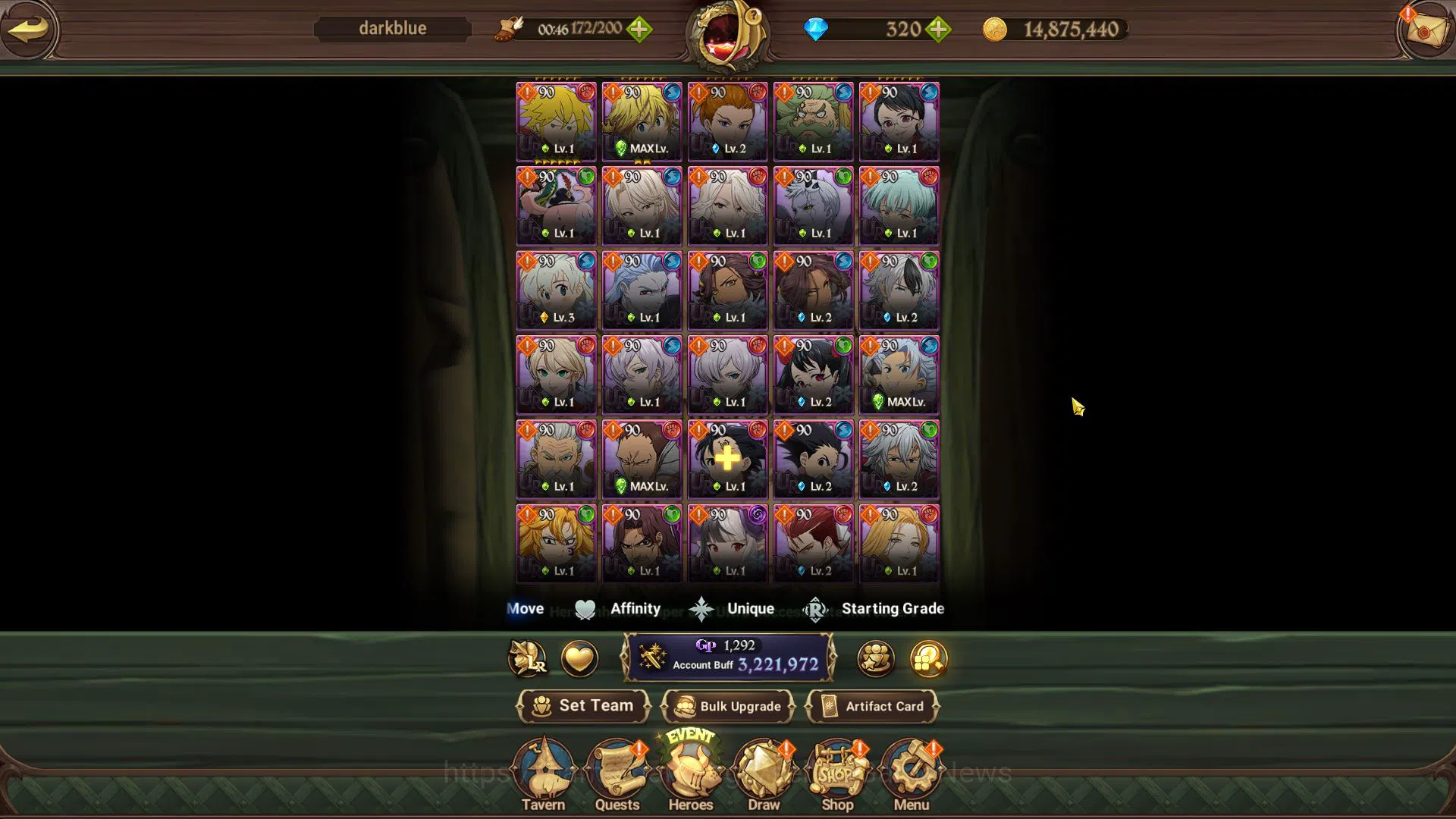 The Seven Deadly Sins: Grand Cross Accounts Midgame Global|3,2M CC|320 DM+100 LS|2 6