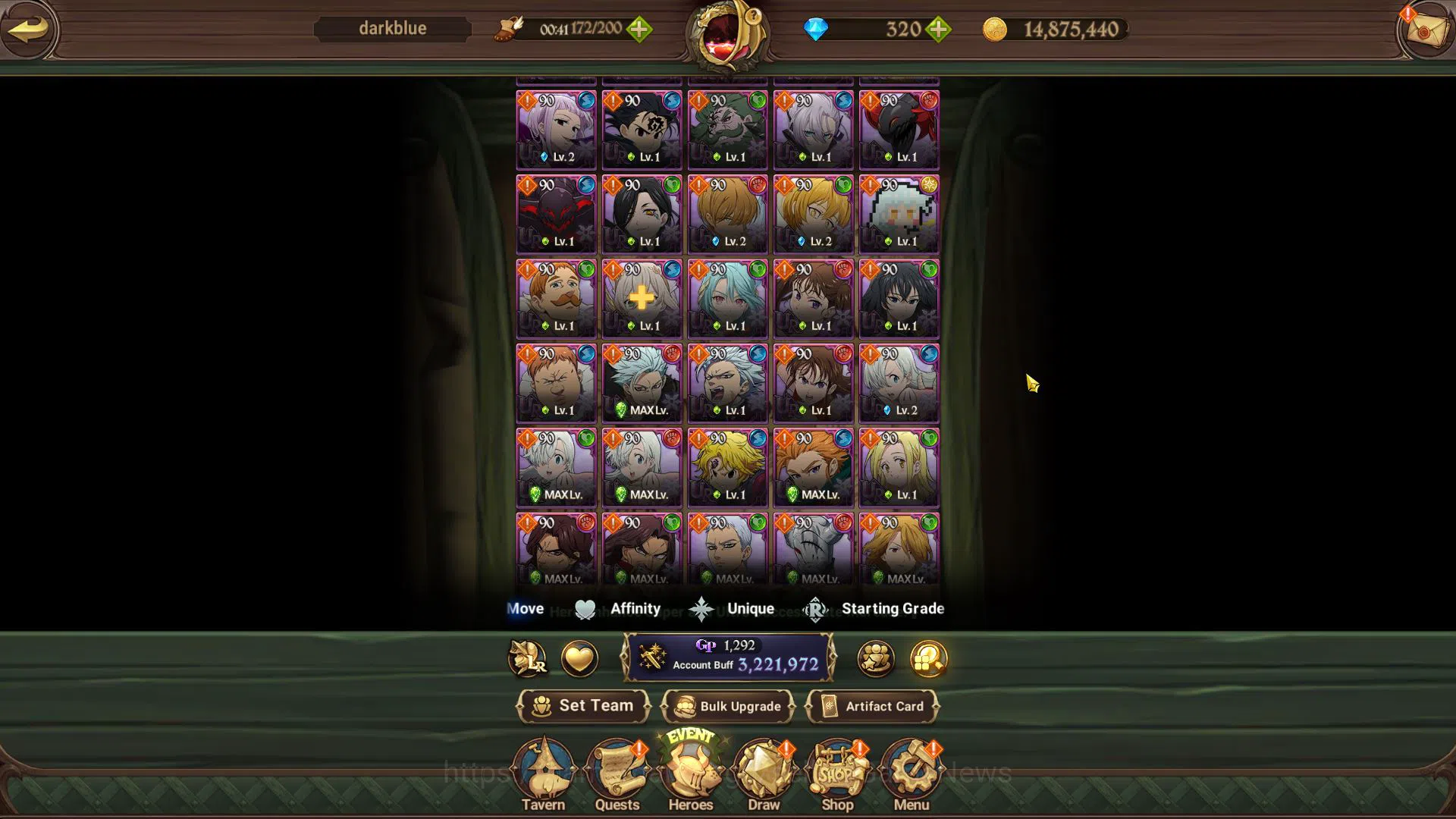 The Seven Deadly Sins: Grand Cross Accounts Midgame Global|3,2M CC|320 DM+100 LS|2 7