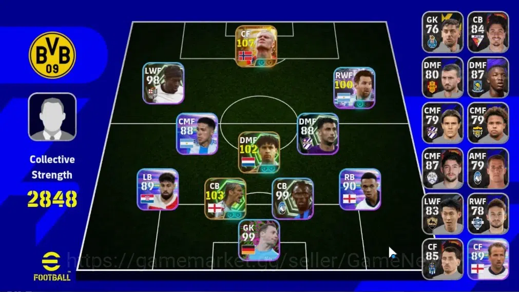 eFootball Accounts Legends & Iconic Players Android|Big Time Erling Haaland 5 Jul'26|2 Epic Rio Ferdinand,Frank 1