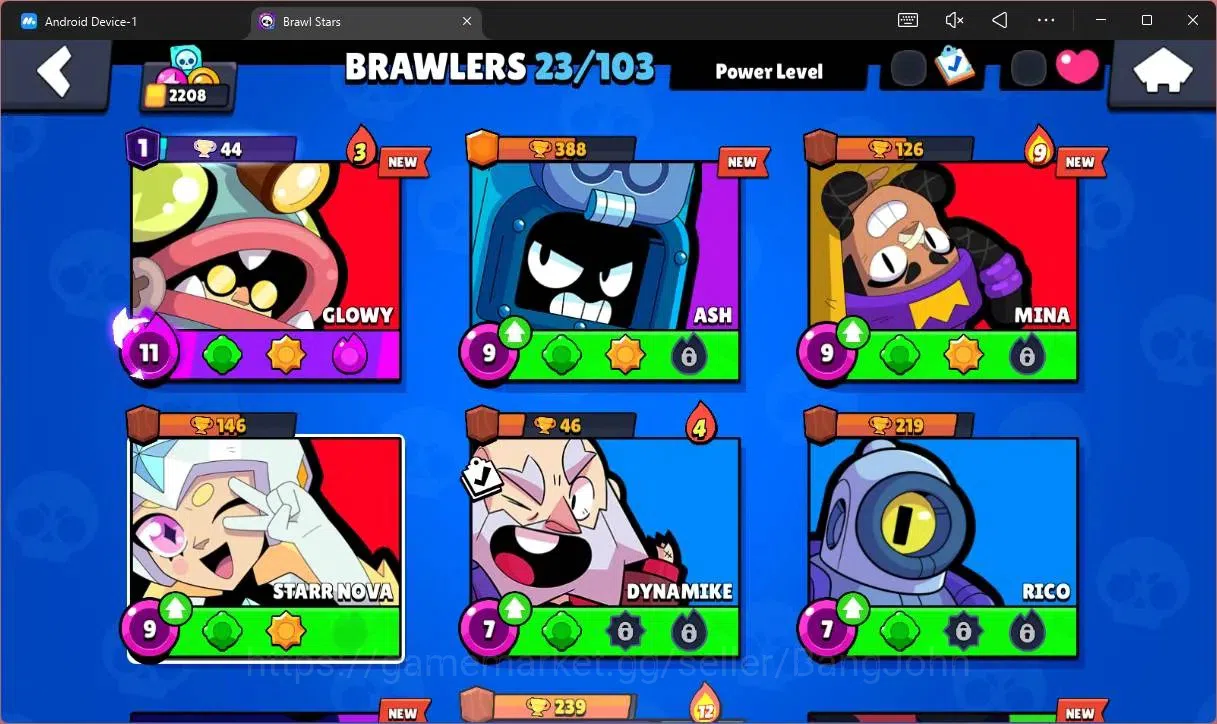 Brawl Stars Accounts Global |2208 Trophy|23 Brawler|1 Max Hypercharge(G image 5
