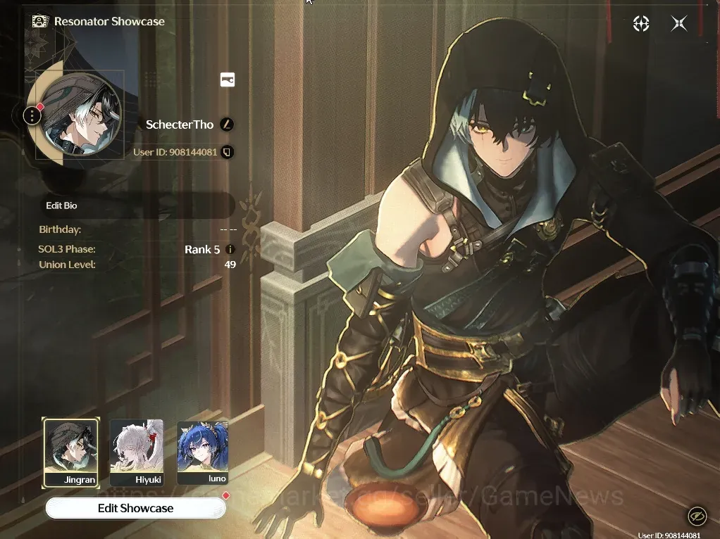Wuthering Waves Accounts Starter SEA|UL 49|3 Limited|(Jingran, Hiyuki, Iuno)+Signature +3 Std Char|Data Bank Lv 30|Female 1