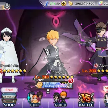 Bleach: Brave Souls Accounts Mid-Tier Global |120K BP+20K Orb|Fresh Story|Ichigo