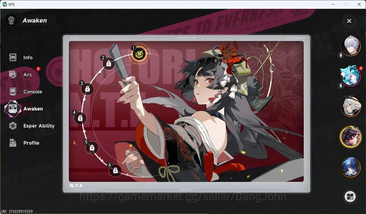 Neverness to Everness Accounts EU | Starter Lv 3 | 1 S Hotori + 6 A Char | S-Clas image 3