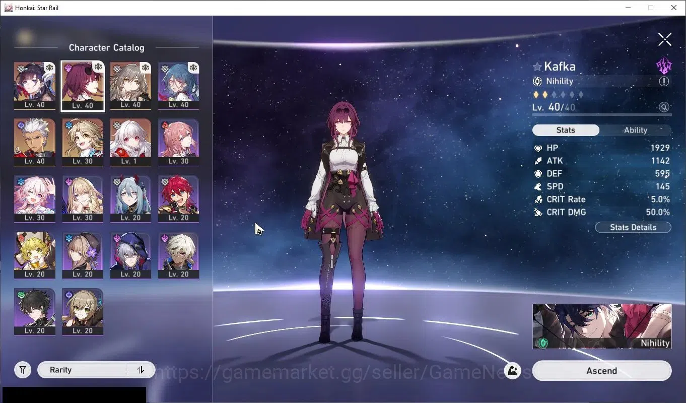 Honkai Star Rail Accounts Asia|TL 30|7 Limited|(Archer)+Sign Hysilens,Kafka, image 4