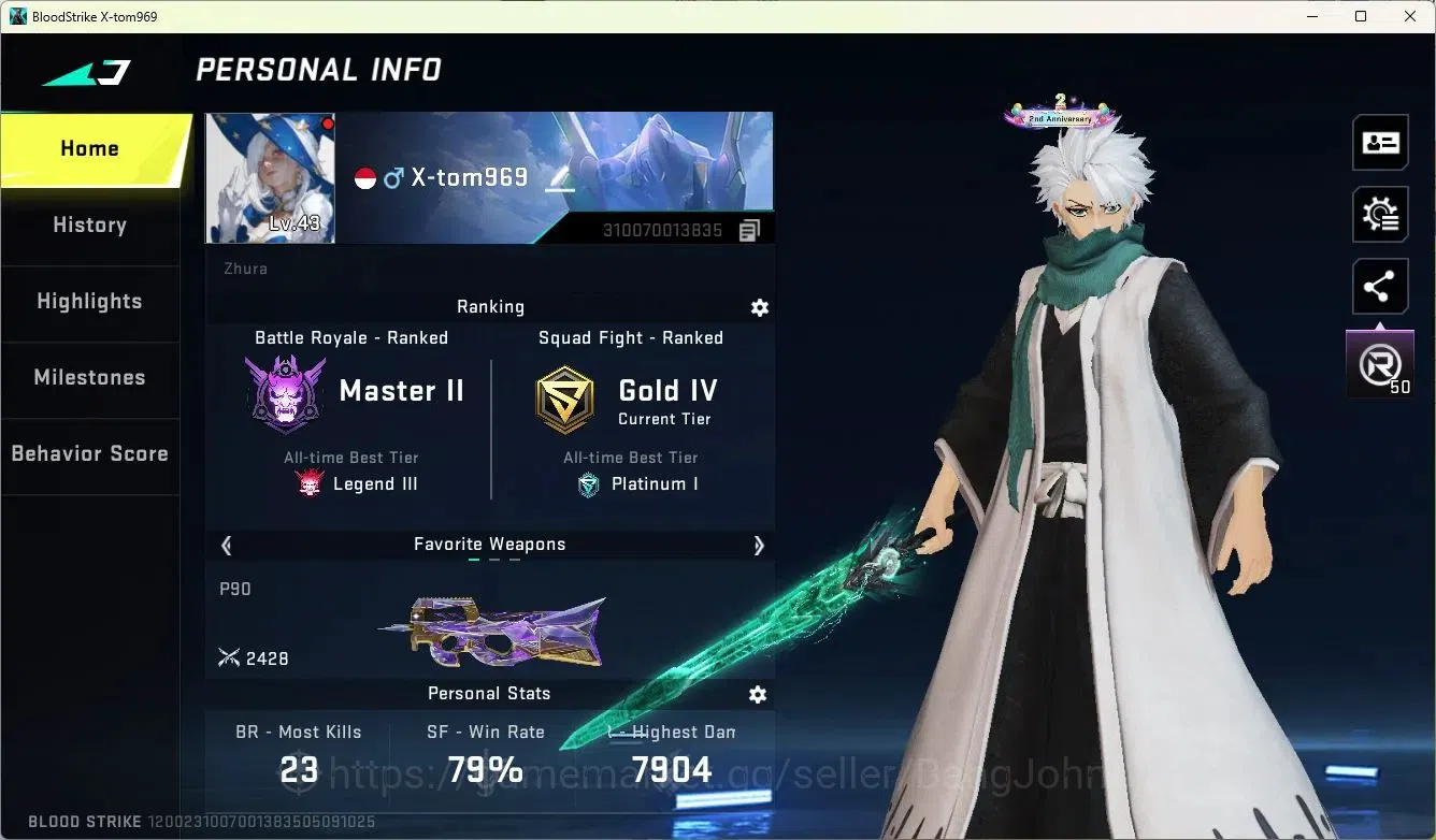 Blood Strike Accounts Collab Skin ASIA | Collab MCX-EVA-00 | 3 Limited Skins | 10 Legendary Skins | Ultra 2
