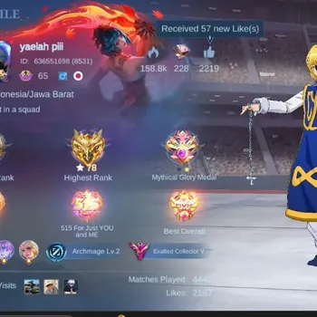 Mobile Legends: Bang Bang Accounts Collector Global|321S|Exalted|LEGEND Lunox,HxH Julian,PRIME Beatrix,LuckyBox Hayabusa