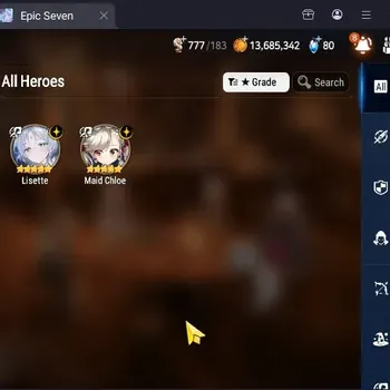 Epic Seven Accounts Starter Global Unverif|Fresh Starter|2 ML(Lisette,Maid Chloe)|PoH+Bless ON|MoR 9|Theater