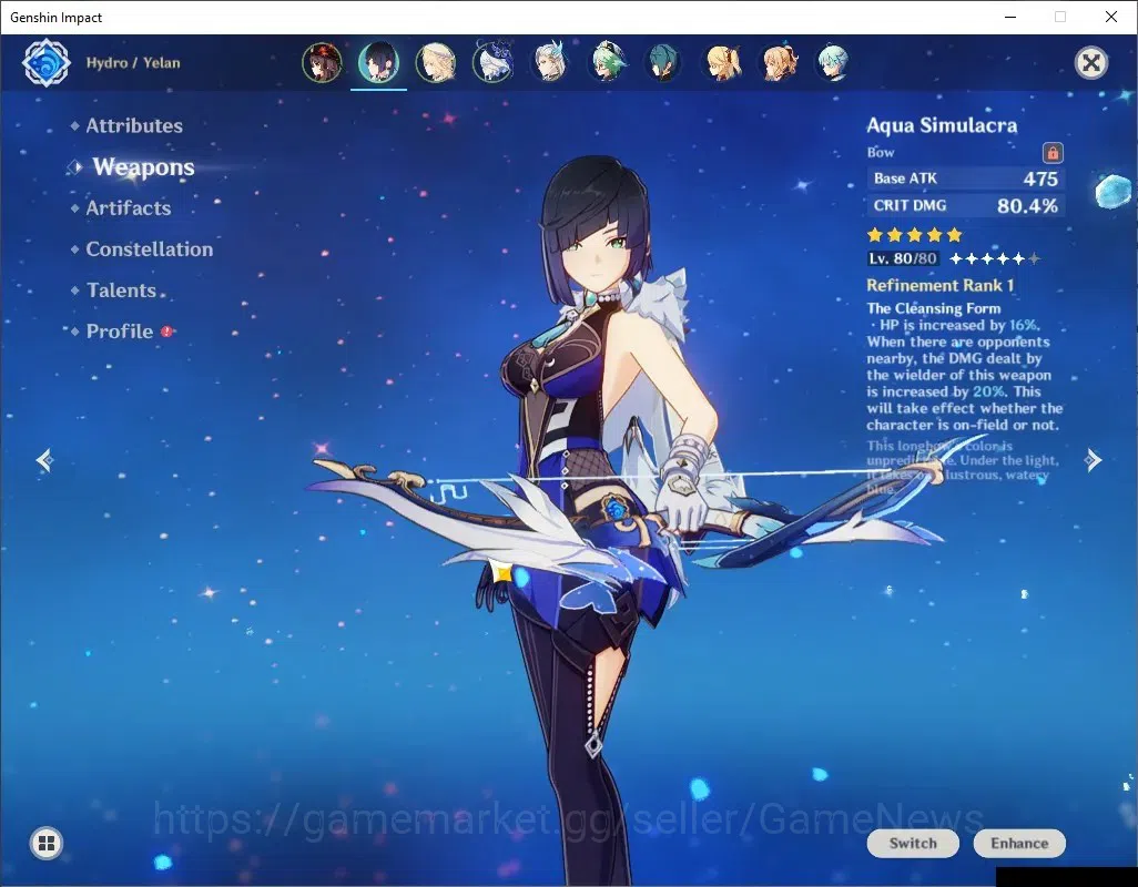 Genshin Impact Accounts ASIA |AR 56 |5 Limited + 3 (*5Weapon) |[Yelan,Nico image 10