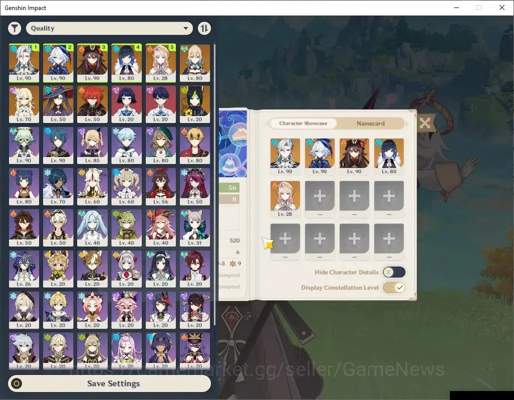 Genshin Impact Accounts ASIA |AR 56 |5 Limited + 3 (*5Weapon) |[Yelan,Nico image 2
