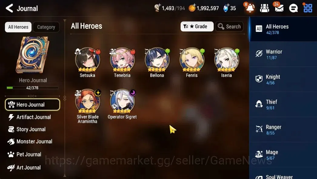Epic Seven Accounts GLOBAL Unverif|New Era|2 ML (SB Aramintha,O Sigret image 7