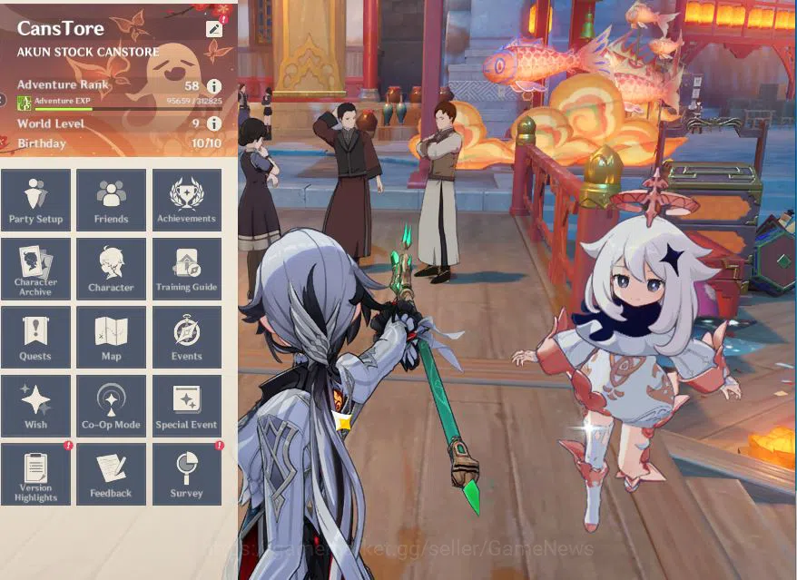 Genshin Impact Mid Game ASIA|AR 58|9 Limited +4(5*Weapon)|[Hutao,Ganyu]C1+ image 1