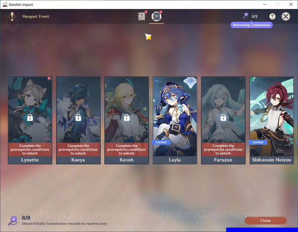 Genshin Impact Accounts Mid Game ASIA|AR 58|9 Limited 16