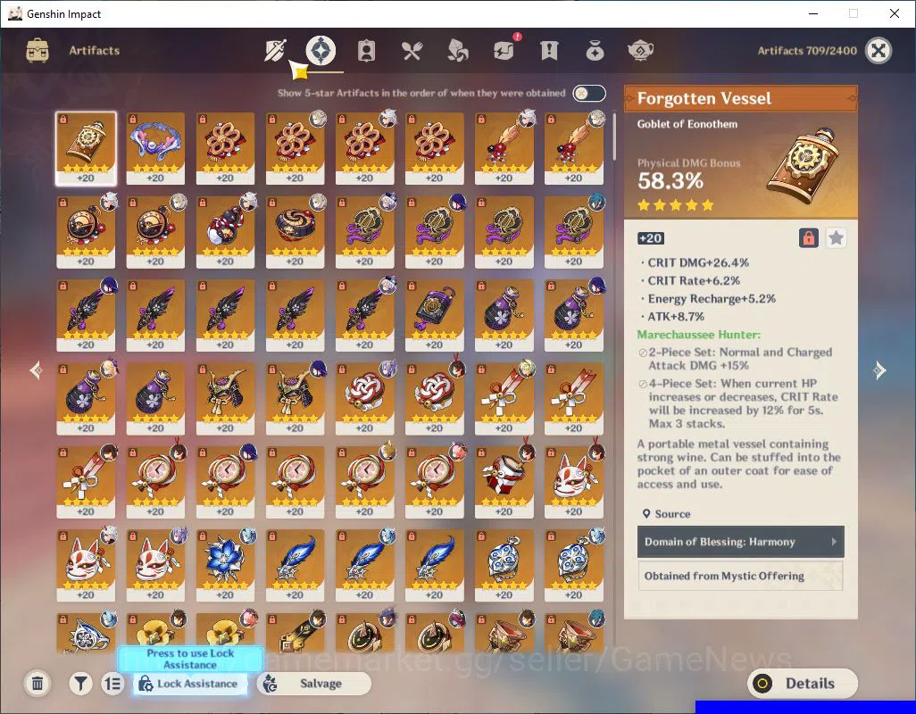 Genshin Impact Accounts Mid Game ASIA|AR 58|9 Limited 9