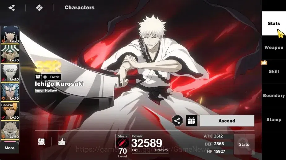 BLEACH: Soul Resonance Accounts NuverseSEA|LV 58|8 SSR [SoiFonB1,UrahB1,Ichigo Inn image 11