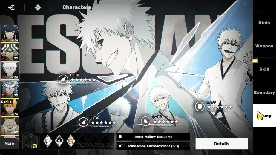 BLEACH: Soul Resonance Accounts NuverseSEA|LV 58|8 SSR [SoiFonB1,UrahB1,Ichigo Inn image 13