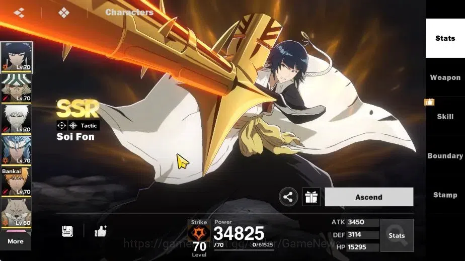 BLEACH: Soul Resonance Accounts NuverseSEA|LV 58|8 SSR [SoiFonB1,UrahB1,Ichigo Inn image 3