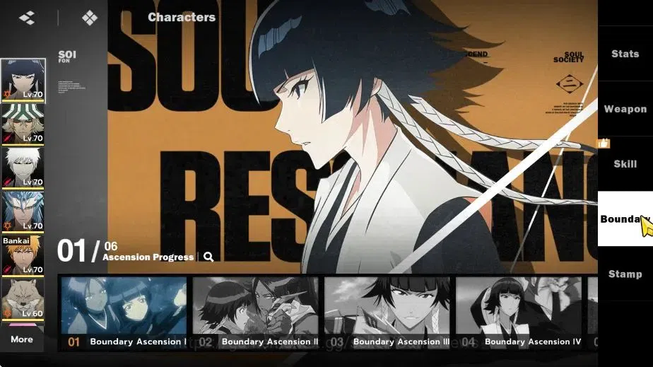 BLEACH: Soul Resonance Accounts NuverseSEA|LV 58|8 SSR [SoiFonB1,UrahB1,Ichigo Inn image 5