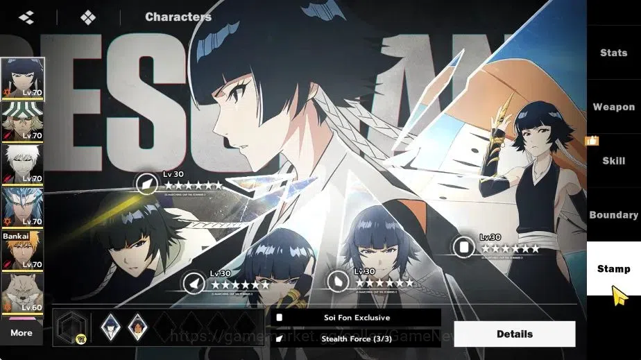 BLEACH: Soul Resonance Accounts NuverseSEA|LV 58|8 SSR [SoiFonB1,UrahB1,Ichigo Inn image 6