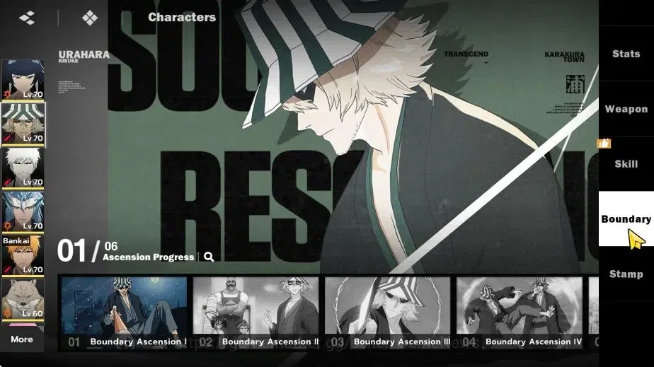 BLEACH: Soul Resonance Accounts NuverseSEA|LV 58|8 SSR [SoiFonB1,UrahB1,Ichigo Inn image 9