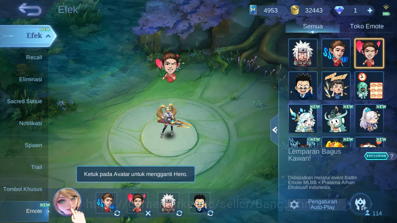 Mobile Legends: Bang Bang Accounts GLOBAL Hero 114 Skin 171 | CC Nata | Luckybox Odet image 14