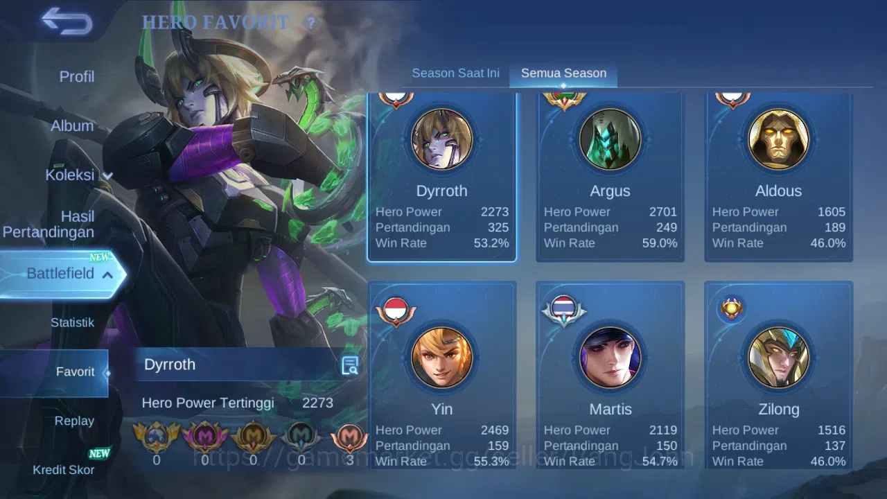 Mobile Legends: Bang Bang Accounts GLOBAL Hero 114 Skin 171 | CC Nata | Luckybox Odet image 16