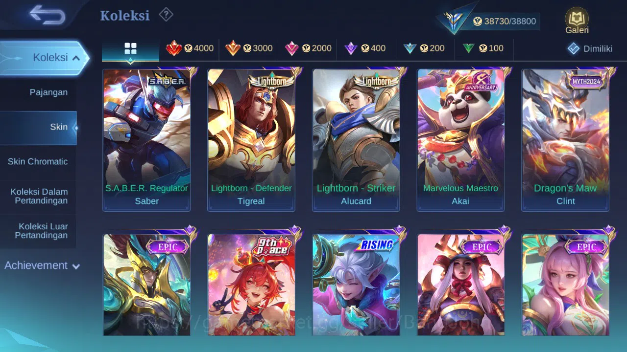 Mobile Legends: Bang Bang Accounts GLOBAL Hero 114 Skin 171 | CC Nata | Luckybox Odet image 2