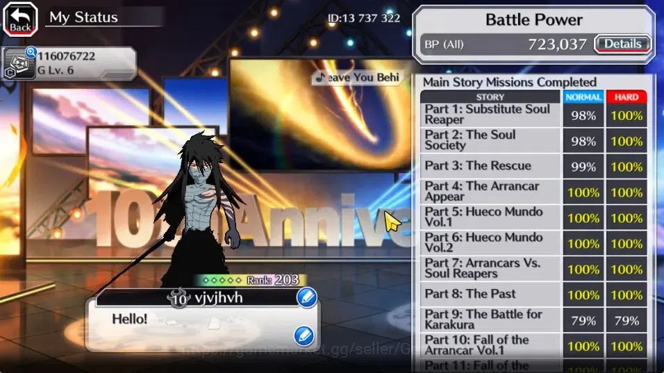 Bleach: Brave Souls Accounts [GLOBAL]51K Orb|TYBW26[Bambietta,Meninas,Liltotto] image 4