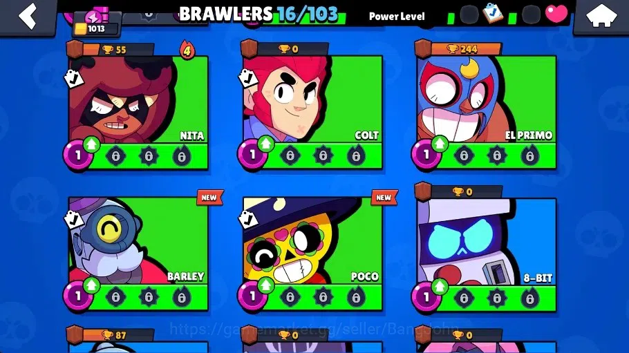 Brawl Stars Accounts Global | 1013 Thropy | 16 Brawlers-3 Max Lvl+Hyper image 6