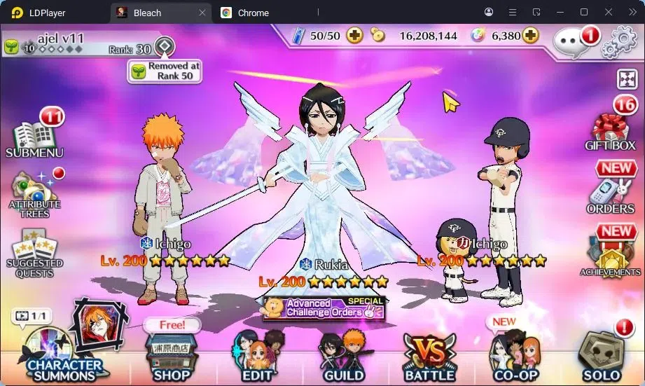 Bleach: Brave Souls Accounts Starter Global |16M BP+6K Orb|Fresh Story|IchigoDT,Ichigo & Nelliel Creator Art,Senjumaru 1