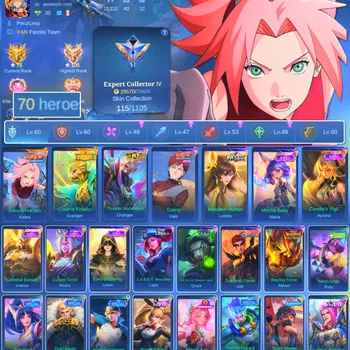 Mobile Legends: Bang Bang Rare Skin HERO 70 SKIN 115 | EMBLEM GOOD | SAKURA KALEA | PR image 1