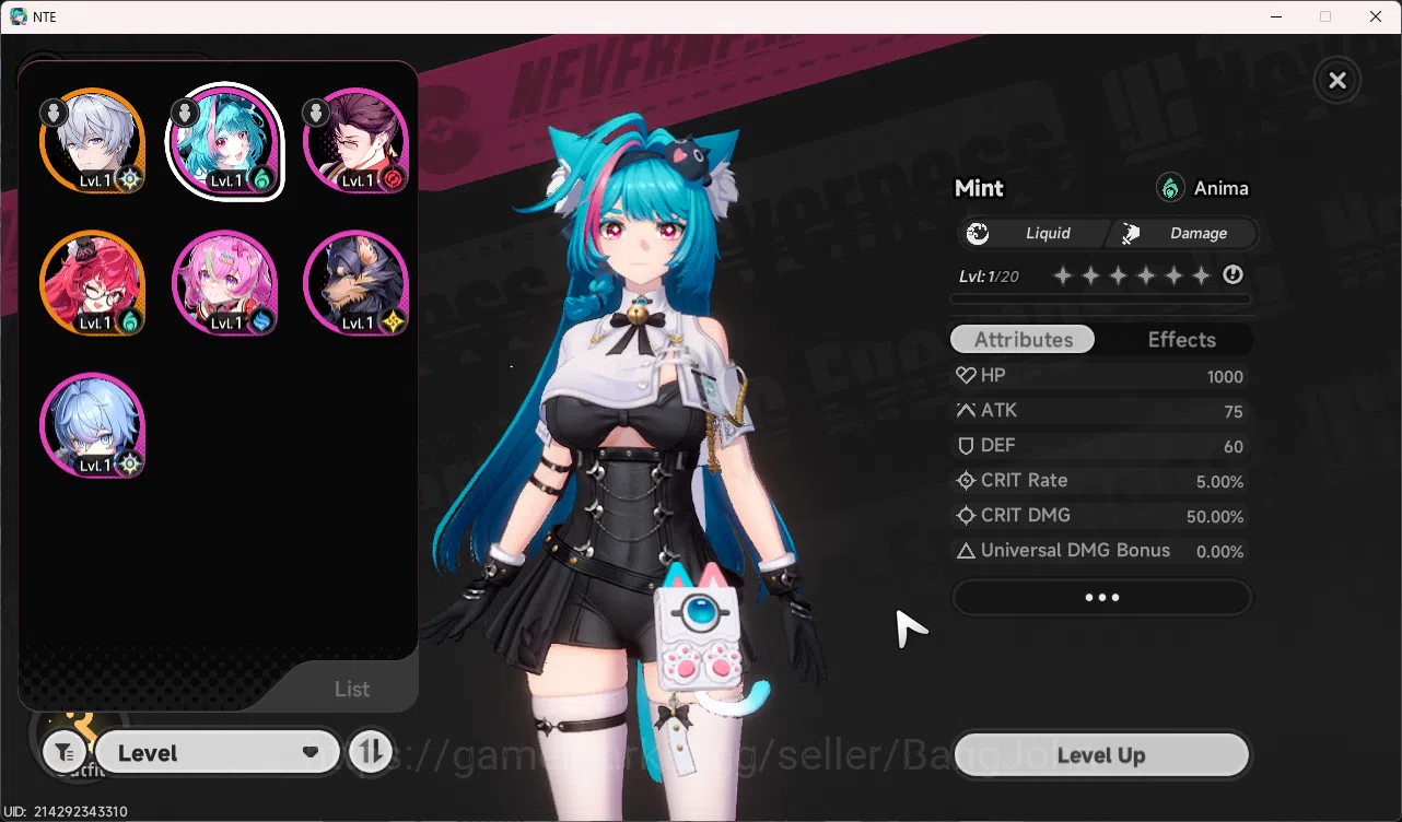 Neverness to Everness Accounts EU | Starter Lvl3 | 1 S Char Nanally + 5 A char |  image 9
