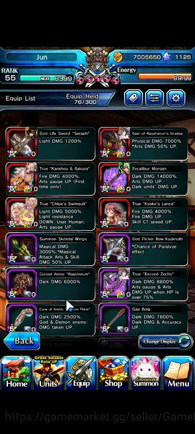 Grand Summoners Accounts Global|Rank 55|6 Ascend|EmiyaTW,ChloeTW,S ChloeTW, image 4