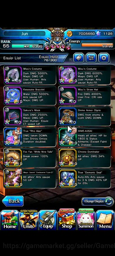 Grand Summoners Accounts Global|Rank 55|6 Ascend|EmiyaTW,ChloeTW,S ChloeTW, image 8