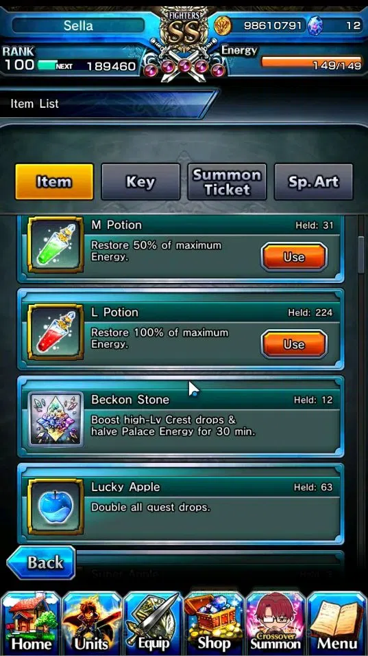 Grand Summoners Accounts End-Game Global|Rank 100|27 Ascend+7 TW|(Houka Inumata,Paladin Roy,Touma K,Chloe,Jay,Chloe S,Igris 2