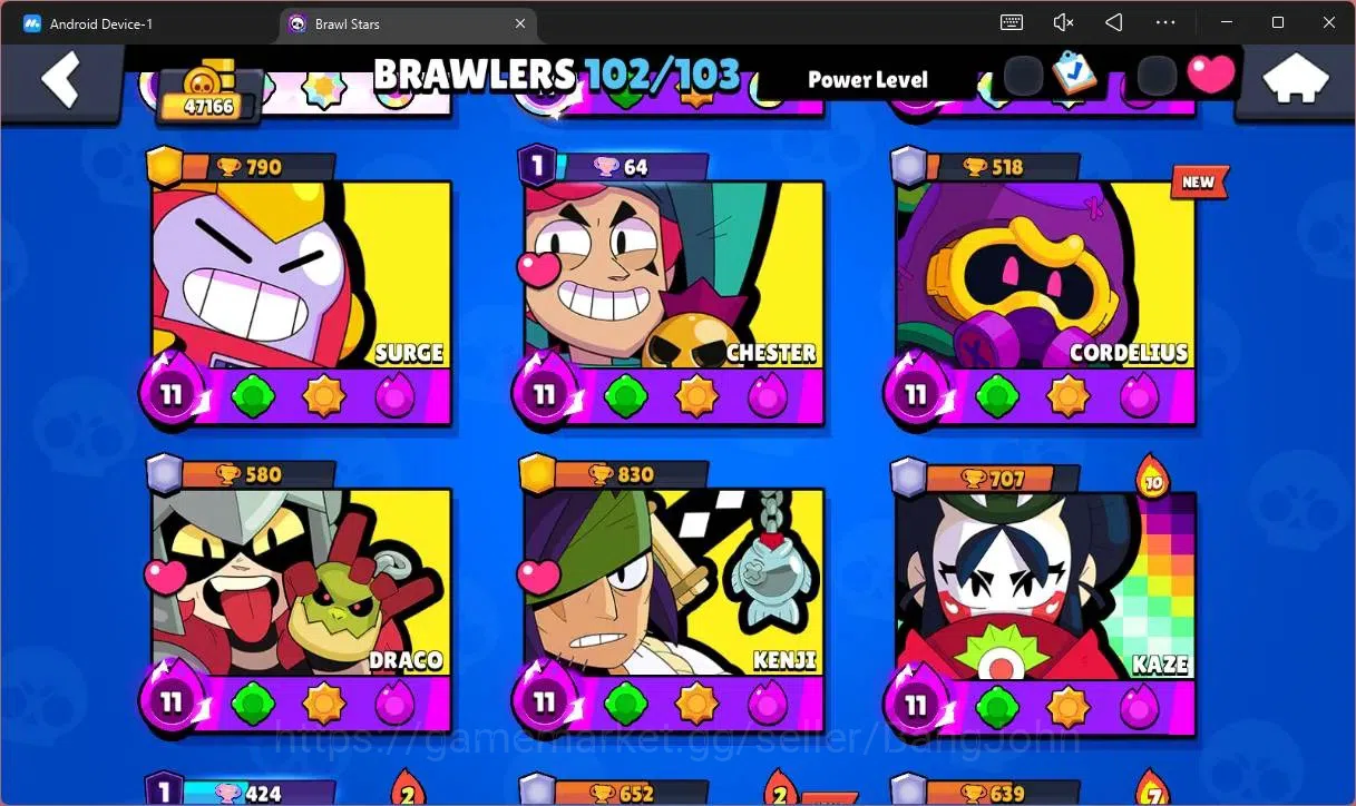 Brawl Stars Accounts Global |47166 Trophy|102 Brawler|37 Max Hypercharg image 10