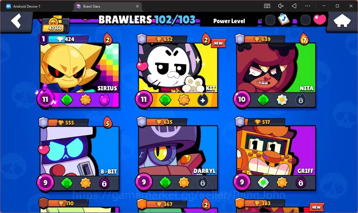 Brawl Stars Accounts Global |47166 Trophy|102 Brawler|37 Max Hypercharg image 11