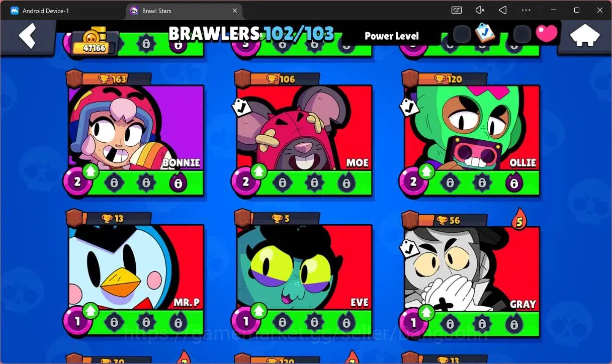 Brawl Stars Accounts Global |47166 Trophy|102 Brawler|37 Max Hypercharg image 20