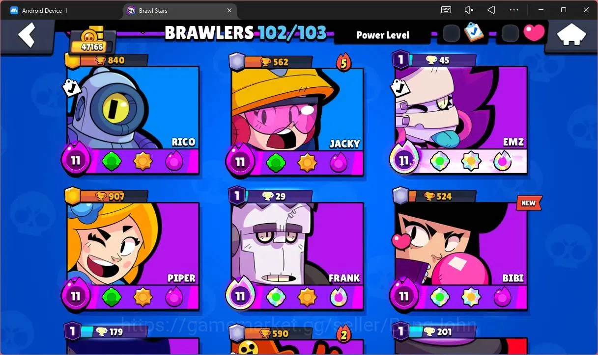 Brawl Stars Accounts Global |47166 Trophy|102 Brawler|37 Max Hypercharg image 6