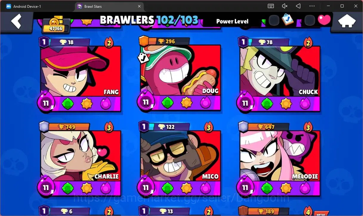 Brawl Stars Accounts Global |47166 Trophy|102 Brawler|37 Max Hypercharg image 8