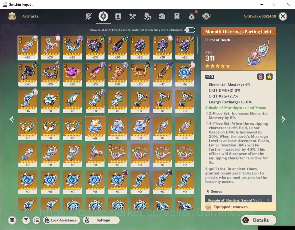 Genshin Impact Accounts ASIA|AR 50|2 Limited + 3(*5 Weapon)|Nefer+Sign,Lau image 6